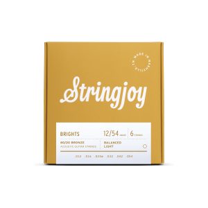 Stringjoy Brights | Light Gauge (12-54) 80/20 Bronze Acoustic Guitar Strings