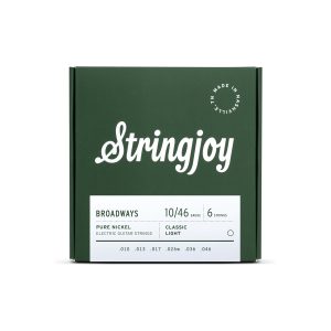 Stringjoy Broadways | Classic Light Gauge (10-46) Pure Nickel Electric Guitar Strings