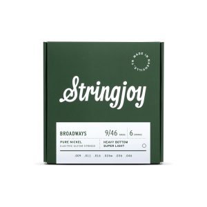 Stringjoy Broadways | Heavy Bottom Super Light Gauge (9-46) Pure Nickel Electric Guitar Strings