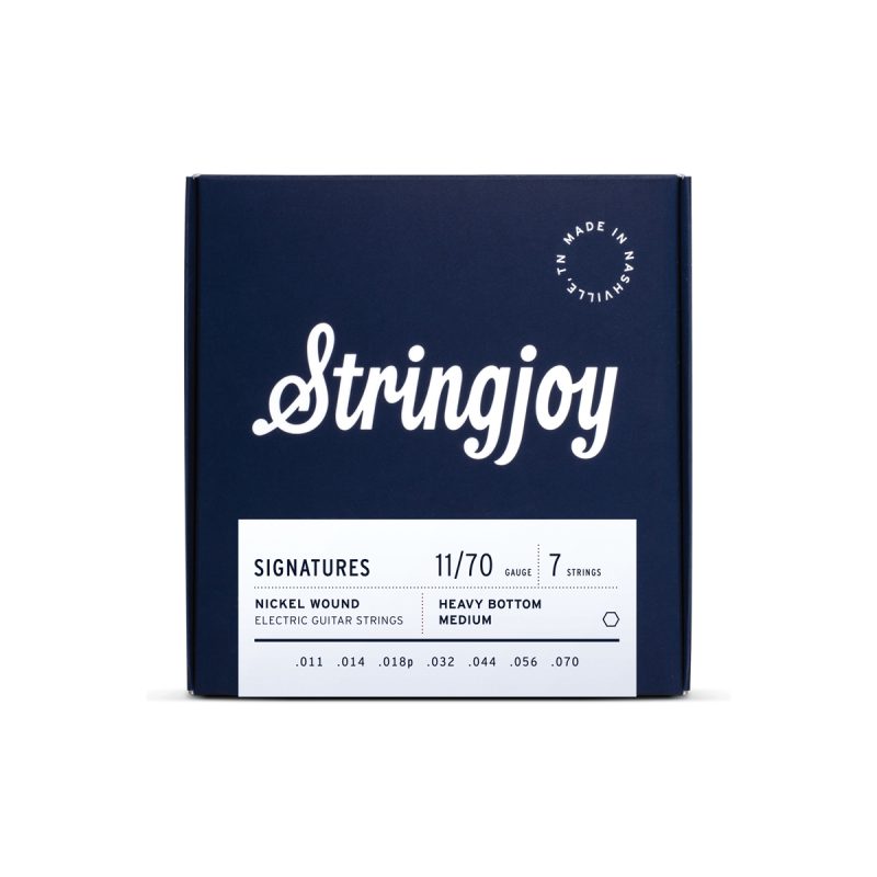 Stringjoy Signatures | 7 String Heavy Bottom Medium Gauge (11-70) Nickel Wound Electric Guitar Strings