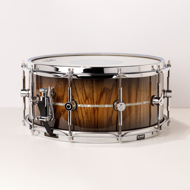 Hendrix Drums Archetype Custom - Zebrawood - Black Burst Snare Drum 14x6.5"