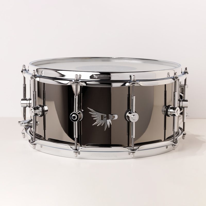 Hendrix Drums Innovator - Brass - Black Chrome Snare Drum 14x6.5"