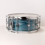 Hendrix Drums Custom - Oak - Atlantis Blue and Silver Stain Snare Drum 14x6.25"