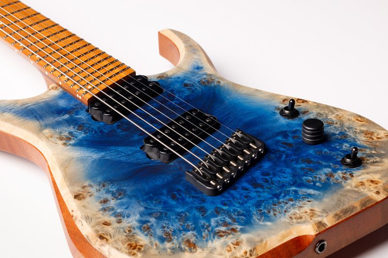 Skervesen Velociraptor 7 Blue Burst Electric Guitar