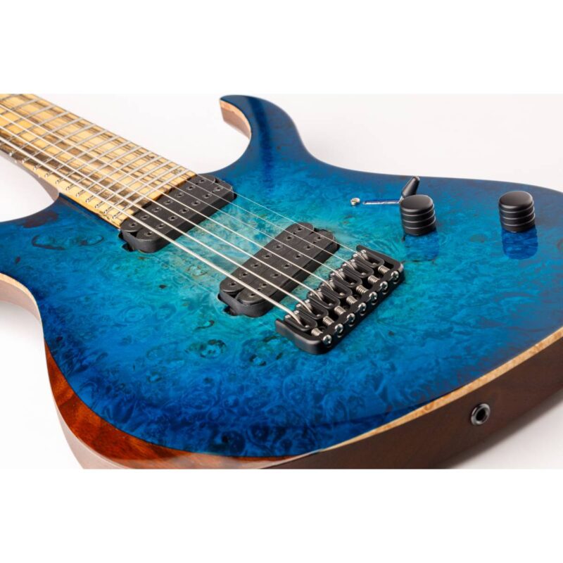 Vandermeij Magistra 7 Aqua Azure Blue Burst Electric Guitar