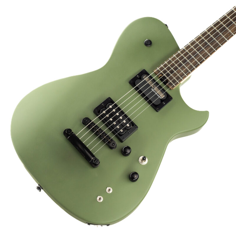Manson Guitars Meta Series MBM-2H Sustaniac Satin Olive Green Electric Guitar