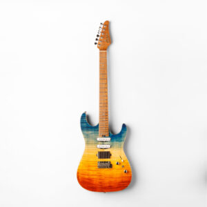 Soloking Beach Surf MS-1 Custom 24 HSS FMN Beach Sunset Surf Electric Guitar