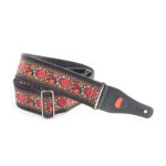 RightOn! Woodstock II Red Guitar Strap